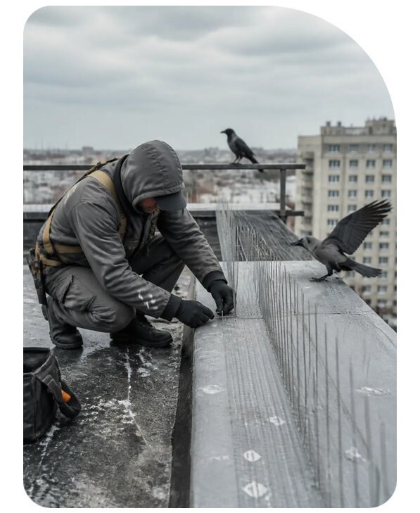 Защита от ворон под ключ в Киржаче по цене от 5155 р. | Сенат-Крж